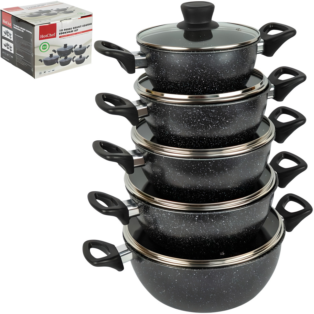 Набір каструль антипригарні 5 шт з кришками