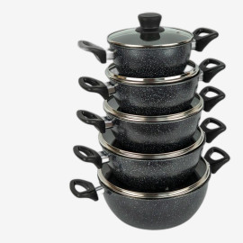 Набір каструль з антипригарним покриттям 5шт 1/1,2/2/3/4л з кришками