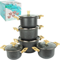 Набор кастрюль с антипригарным покрытием 5шт 2/3/4/5/6л с крышками