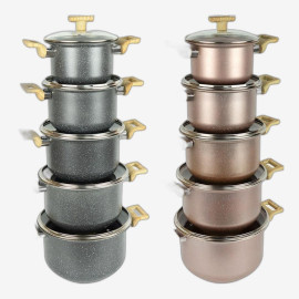 Набір каструль з антипригарним покриттям 5шт 2/3/4/5/6л з кришками