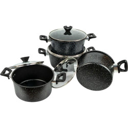 Набор кастрюль с антипригарным покрытием 4шт 3/3,5/4/5л с крышками
