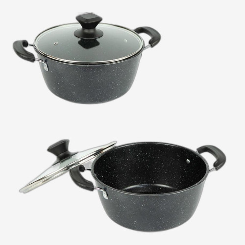 Кастрюля 4л D24см с мраморным антипригарным покрытием и крышкой Hot Chef