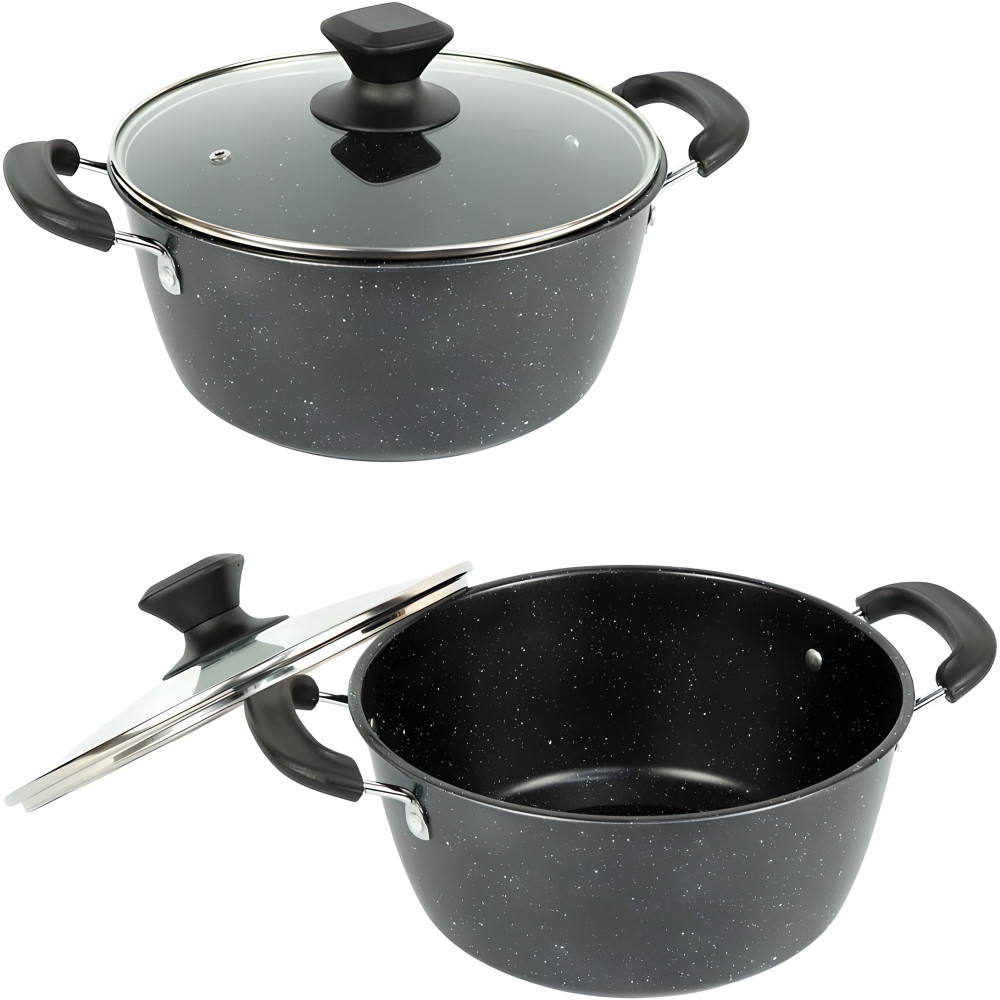 Каструля 6л D28 см мармуровим покриттям Hot Chef