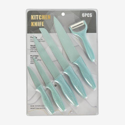 Набор ножей из нержавеющей стали 5шт с овощечисткой на блистере DRT-6000