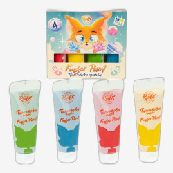 Краски пальчиковые 4*60мл, туба RUDIX