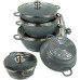Набір каструль з антипригарним покриттям 5шт 1/1,5/2/4/6л з кришками