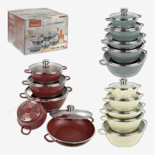 Набор кастрюль с антипригарным покрытием 5шт 1/1,5/2/4/6л с крышками