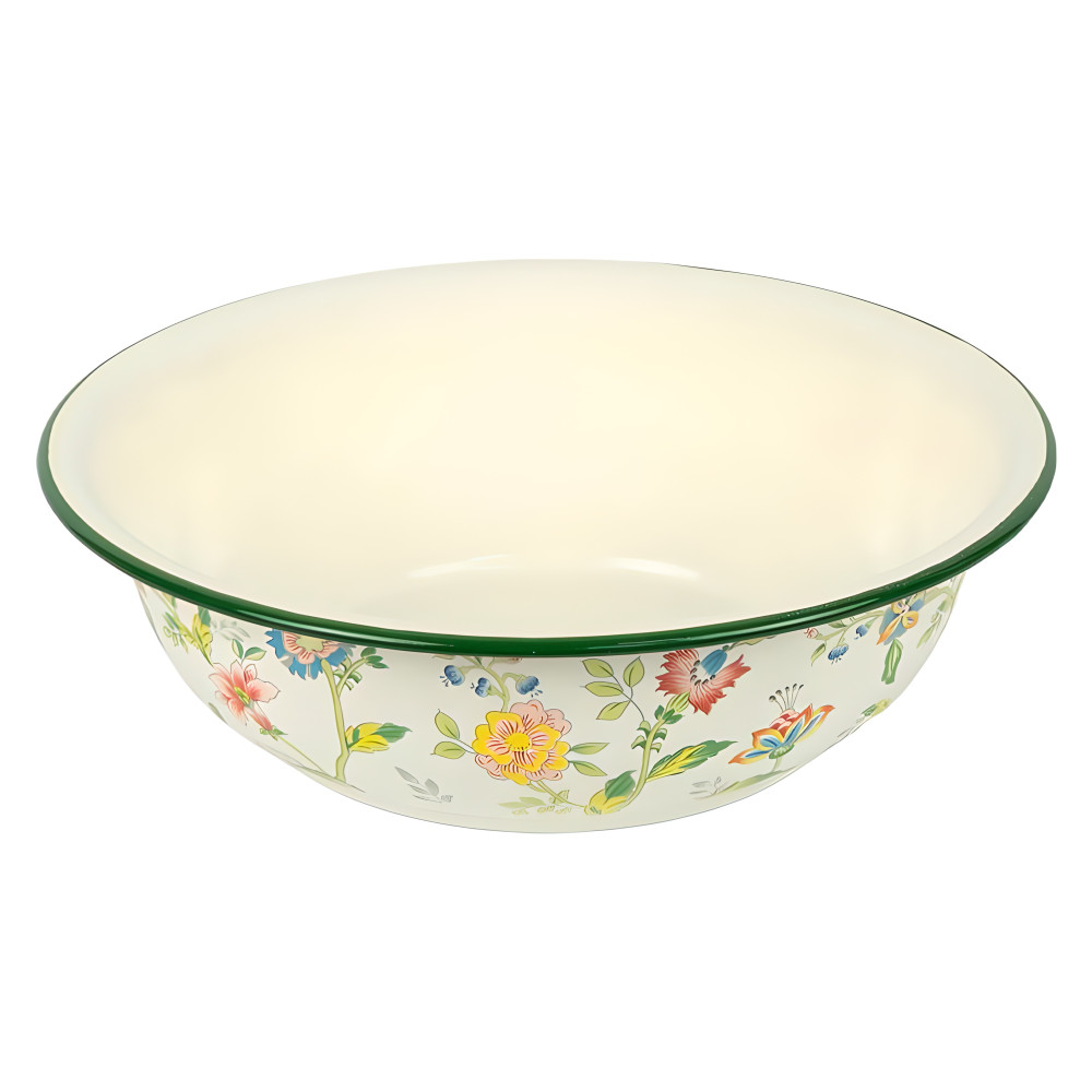 Миска емальована 4 л D30 см з квітковим узором