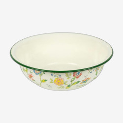 Миска эмалированная 4л D30см с цветочным рисунком 7043-23