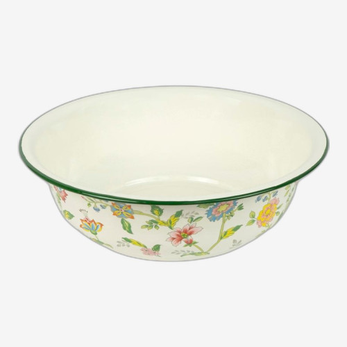 Миска эмалированная 7л D36см с цветочным рисунком 7043-27