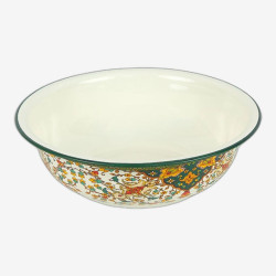 Миска эмалированная 7л D36см с цветочным рисунком 7043-28