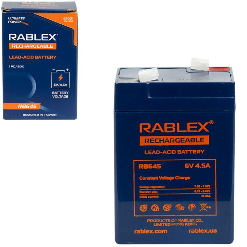 Акумулятор RABLEX 6V 4500mAh RB645 свинцево-кислотний