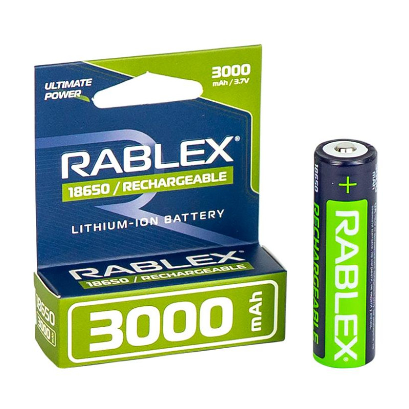 Акумулятор RABLEX 3000mAh 3.7V 18650 літій-іонний