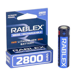 Акумулятор RABLEX 18650 2800 мАг 30А 3,7В високострумовий (без захисту)