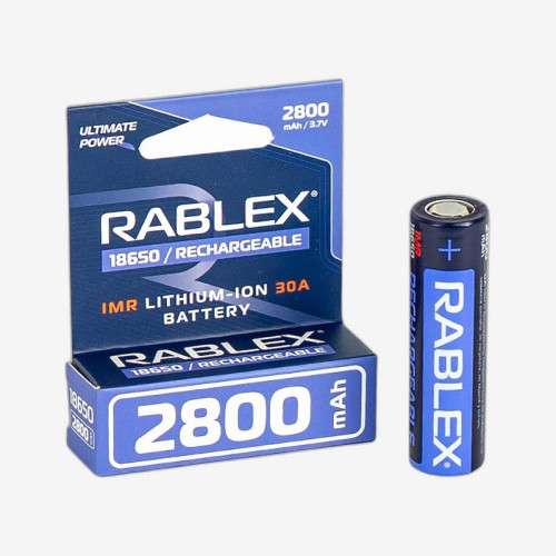 Акумулятор RABLEX 18650 2800 мАг 30А 3,7В високострумовий (без захисту)