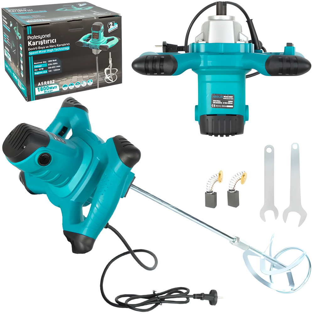 Строительный миксер 1800 Вт для строительных и садовых работ
