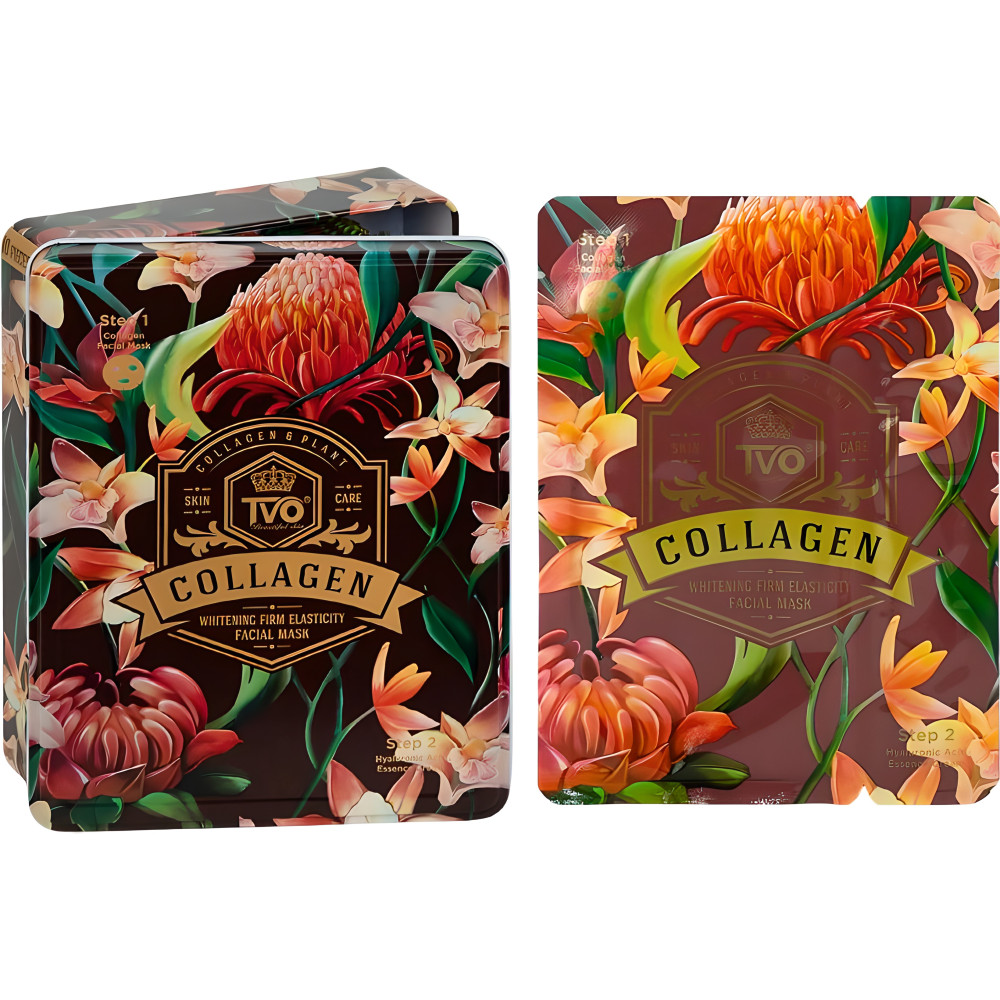 Маска двоступенева 36г з кремом 10шт Колаген