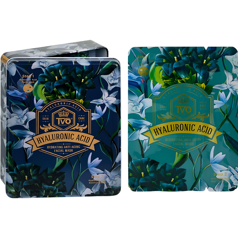 Маска двоступенева 36г з кремом 10шт Гіалуронова кислота