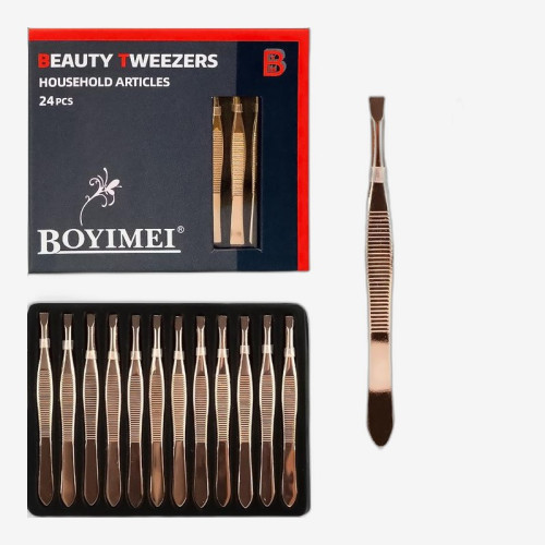 Набор пинцетов 24 шт из нержавеющей стали 9см