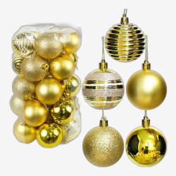 Набор елочных шаров 25шт D6см 