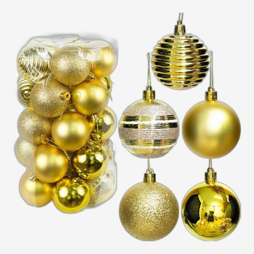 Набор елочных шаров 25шт D6см 
