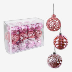 Набор елочных шаров 24шт D6см 