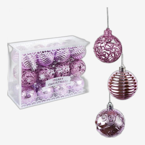 Набор елочных шаров 24шт D6см 