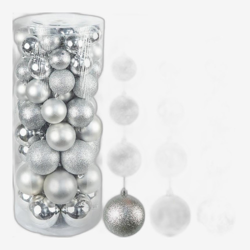 Набор елочных шаров 72шт D5/6/7/8см 