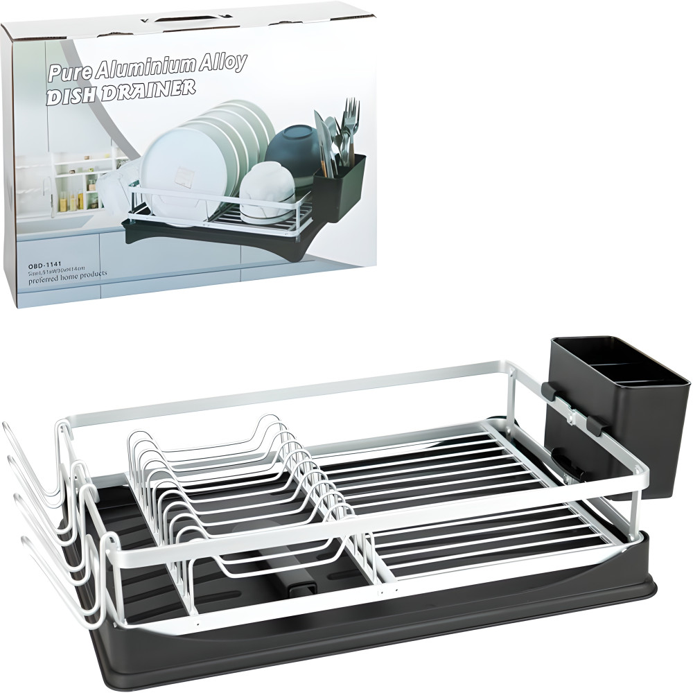 Сушарка для посуду настільна з піддоном та тримачами