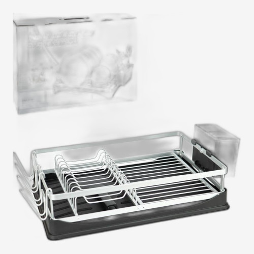 Сушилка для посуды 41*10*30см настольная с поддоном и держателями 409/1141