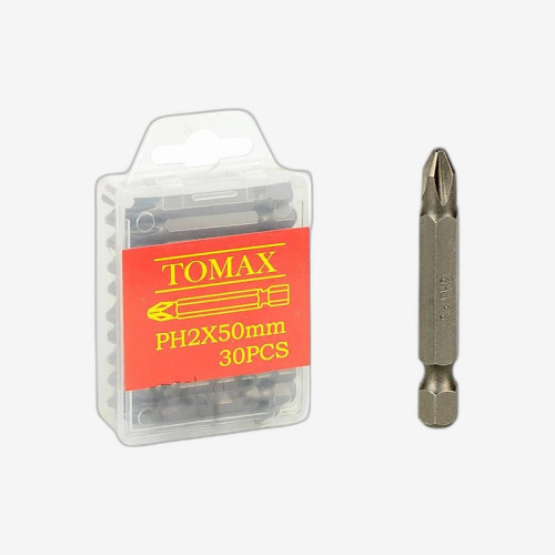 Набор двусторонних бит PH2 50 мм, 30 шт в кейсе