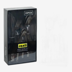 Набір столових приборів 24 предмети графіт