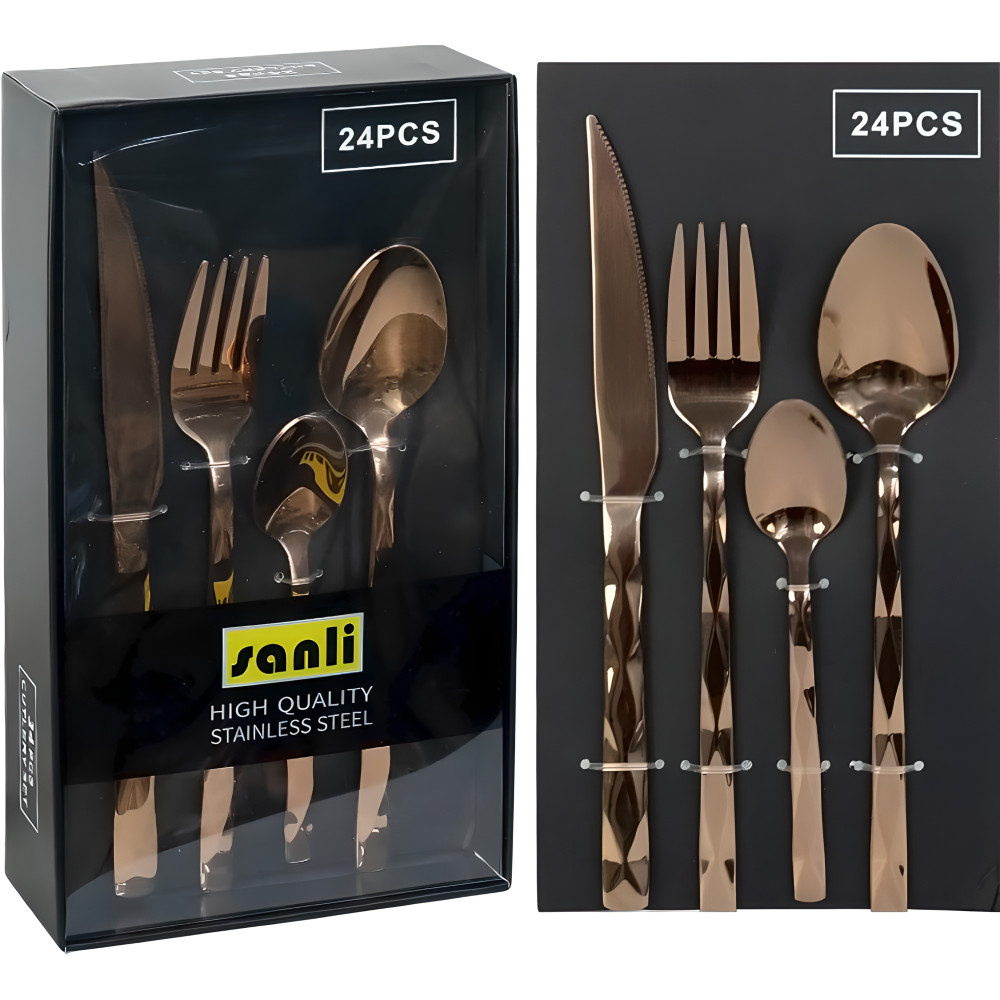 Набір столових приборів 24 предметів бронза