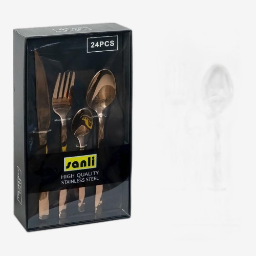 Столові прибори набір 24 предмети бронза