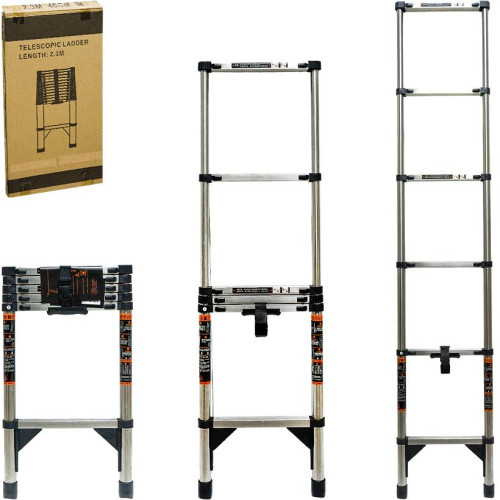 Драбина телескопічна з нержавіючої сталі 2,3 м