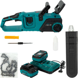 Аккумуляторная цепная пила 21V с шиной 16″, бесщеточный двигатель (ASR788)