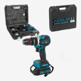 Аккумуляторная ударная дрель 21V бесщеточная, патрон 10мм в кейсе (ASR013)