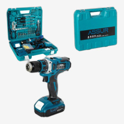 Аккумуляторная дрель 10мм 12V с металлическим патроном, (полный набор аксессуаров) (ASR000/LD-18)