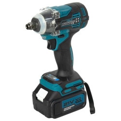 Аккумуляторный бесщеточный гайковерт 21V, 300 Н·м, 2 аккумулятора, набор 25 предметов, в кейсе (ASR054)