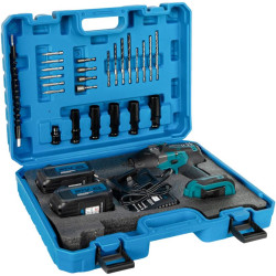 Аккумуляторный бесщеточный гайковерт 21V, 700 Н·м, 2 аккумулятора, набор аксессуаров, в кейсе (ASR076)