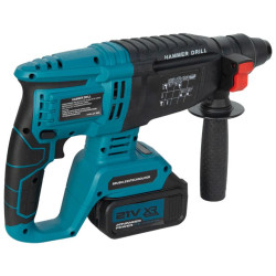 Аккумуляторный перфоратор 21V, 2 аккумулятора 3000 mAh, набор в кейсе (ASR509)