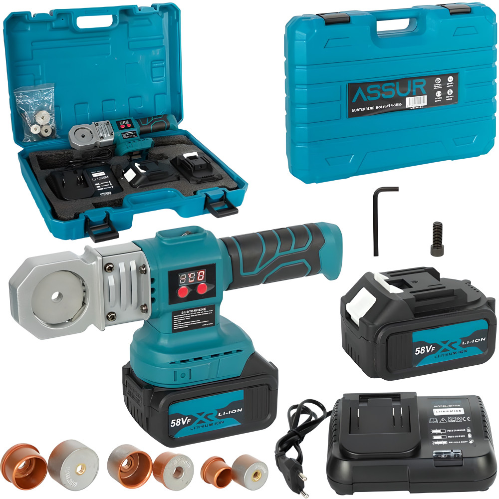 Пистолет термоклеевой 21V, 3000 мАч, 2 аккумулятора в кейсе с набором