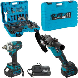 Акумуляторний набір 2-в-1: КШМ 125 мм + гайковерт 280 Нм, 21V (ASR1017)
