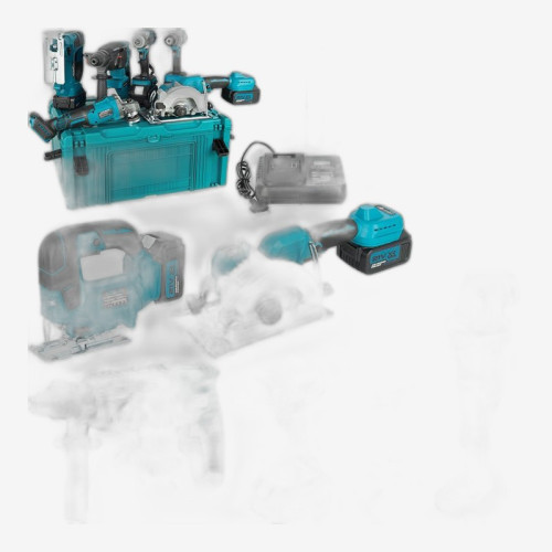 Аккумуляторный набор инструментов 6-в-1, 21V, бесщеточный 4 аккумулятора, в кейсе + коробка (ASR1106)