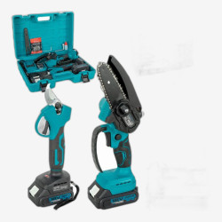 Набор аккумуляторных инструментов 2-в-1: цепная мини-пила и секатор в кейсе + коробка (ASR1013)