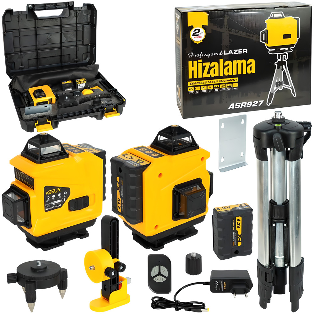 Уровень лазерный 2400 мАч в кейсе для строительных и садовых работ