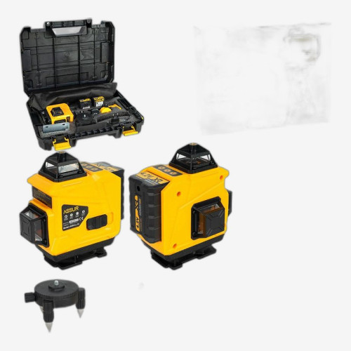 Лазерный уровень 16 линий аккумуляторный, со штативом в кейсе + коробка (ASR927)