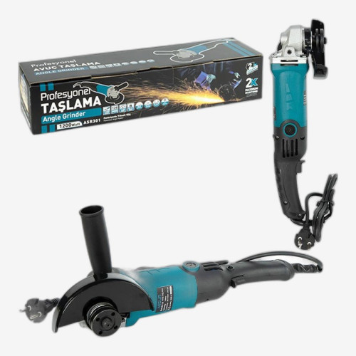 Угловая шлифмашина 125 мм с длинной рукояткой и регулировкой скорости, 600 Вт (ASR301)