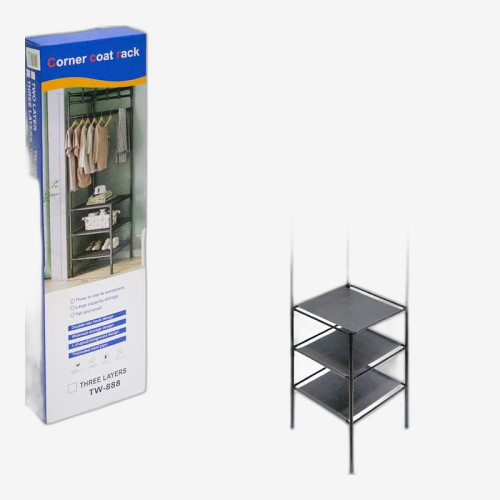 Стойка-вешалка для одежды и обуви угловая 188*40*40 см TW-888