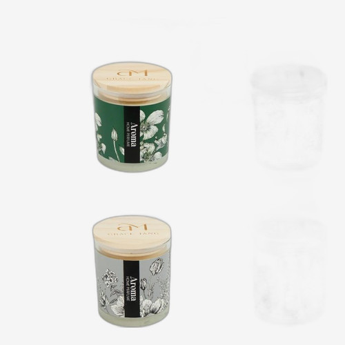 Ароматична свічка 520 г «Aroma» у скляному стакані з кришкою